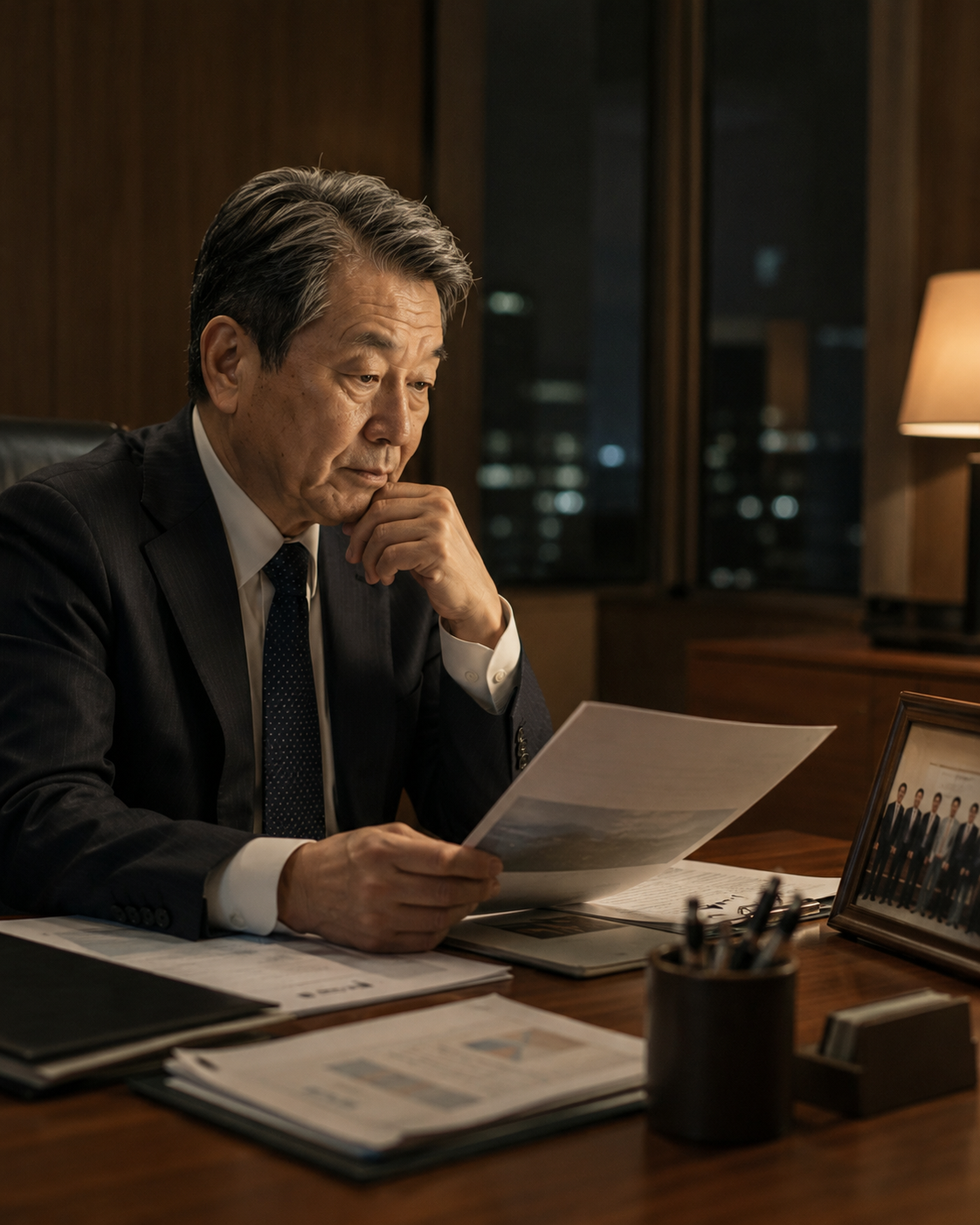 事業承継について考える経営者のイメージ